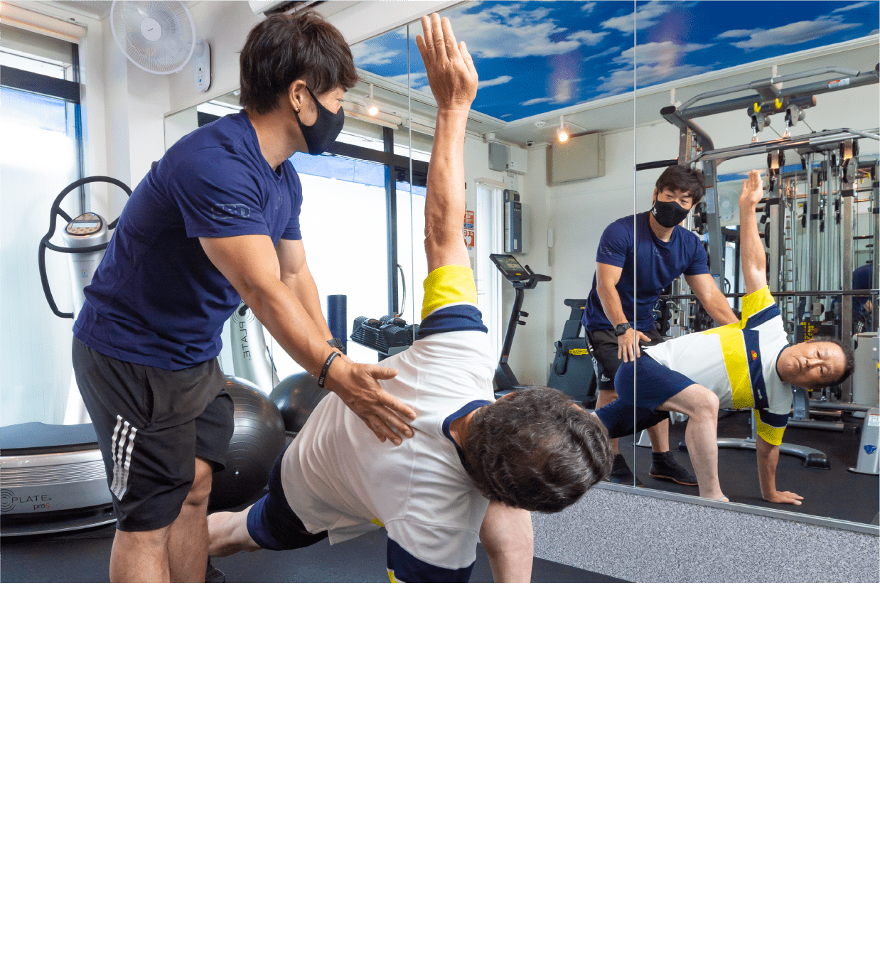 パーソナルトレーニングは初心者～上級者まで対応可能 30～50代の方はもちろん、60代のアクティブシニアの方にも、健康で良質な時間が過ごせるように経験豊富なトレーナーがしっかりとサポートします